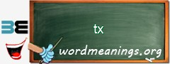 WordMeaning blackboard for tx